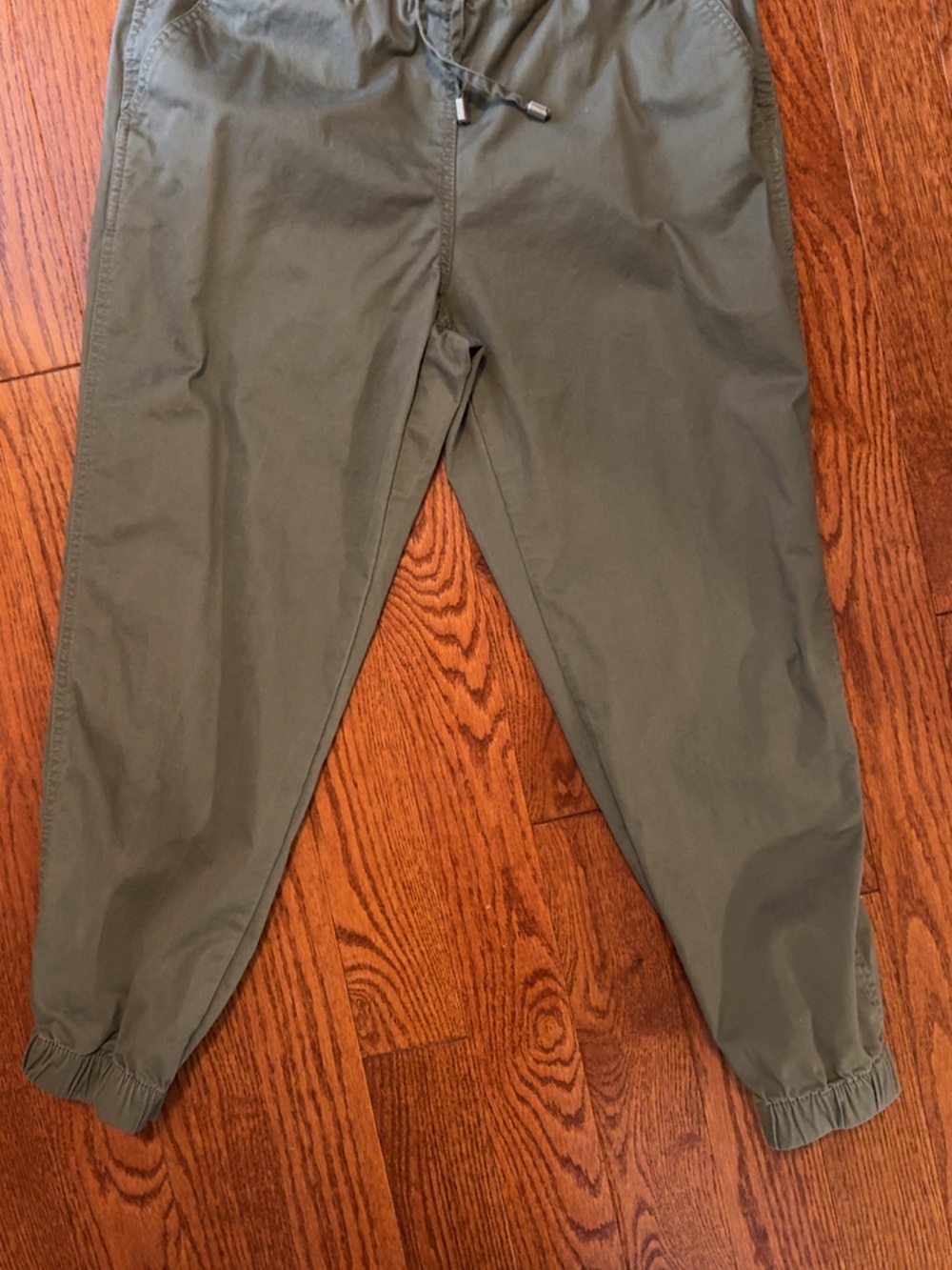 Olive Drawstring Jogger Pants
